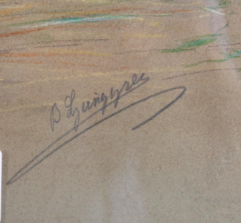 LJUNGGREN, BROR. Pastell. Sign.