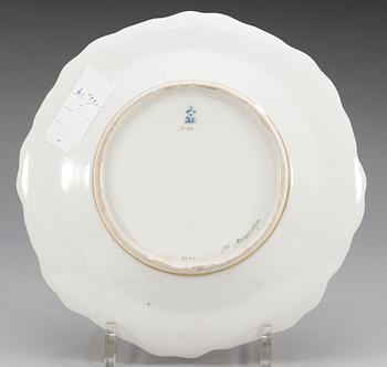 A Russian dessert dish, Imperial Porcelain manufactory, St Petersburg, period of Tsar Nicolas I, dated 1844.