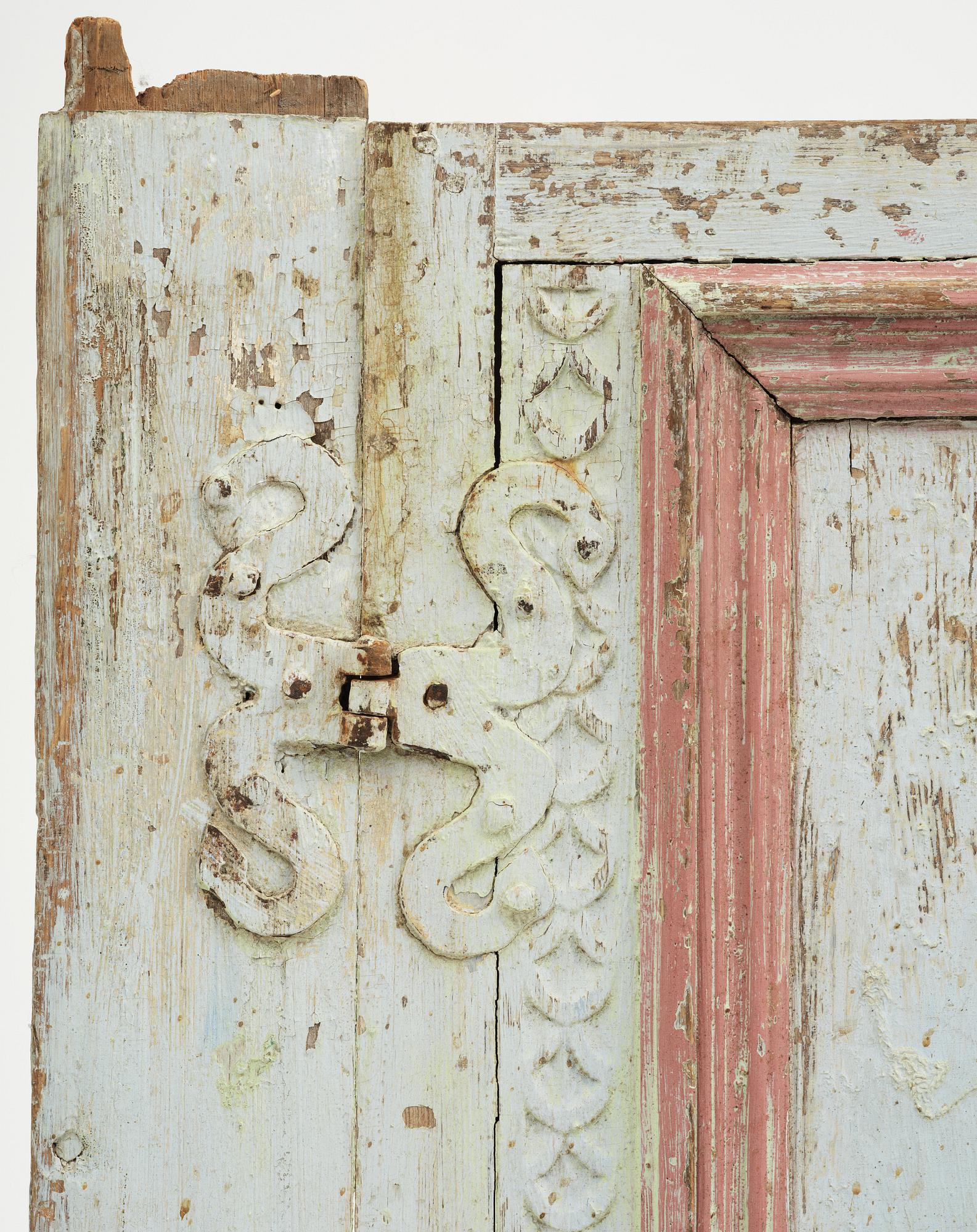 A Swedish baroque cabinet door, later part 17th century,´.