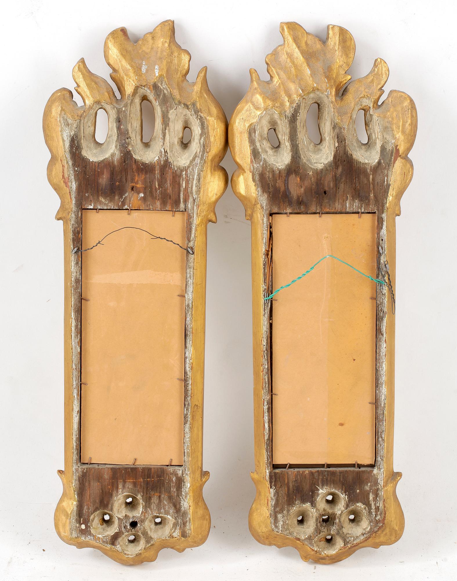 SPEGLAR, ett par, rokokostil, tidigt 1900-tal.