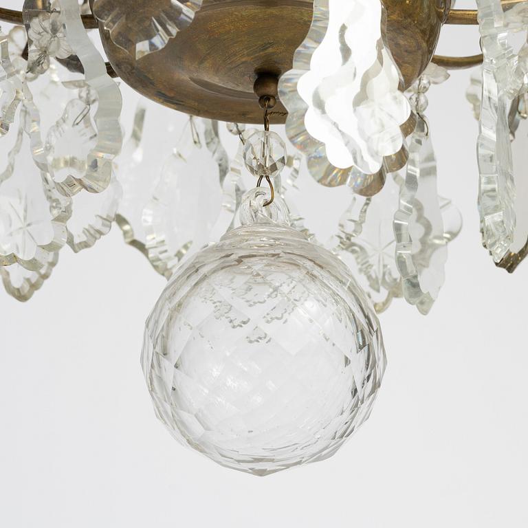 A Rococo style chandelier, first half of the 20th century.
