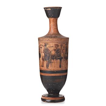 An Attic black-figured Lekhytos, probably late 5th Century B.C.