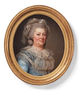 942. Adolf Ulrik Wertmüller, Porträtt av Madame Marie-Anne-Louise Genèt (1724-1796), kallad Lise.