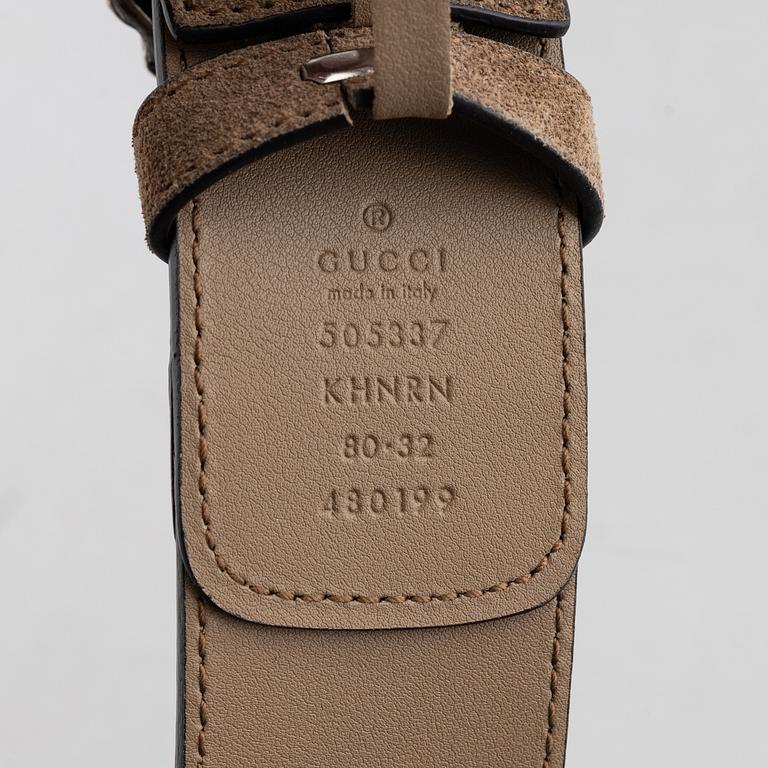 Gucci, skärp, "Dionysus GG Supreme belt". Strl 80.