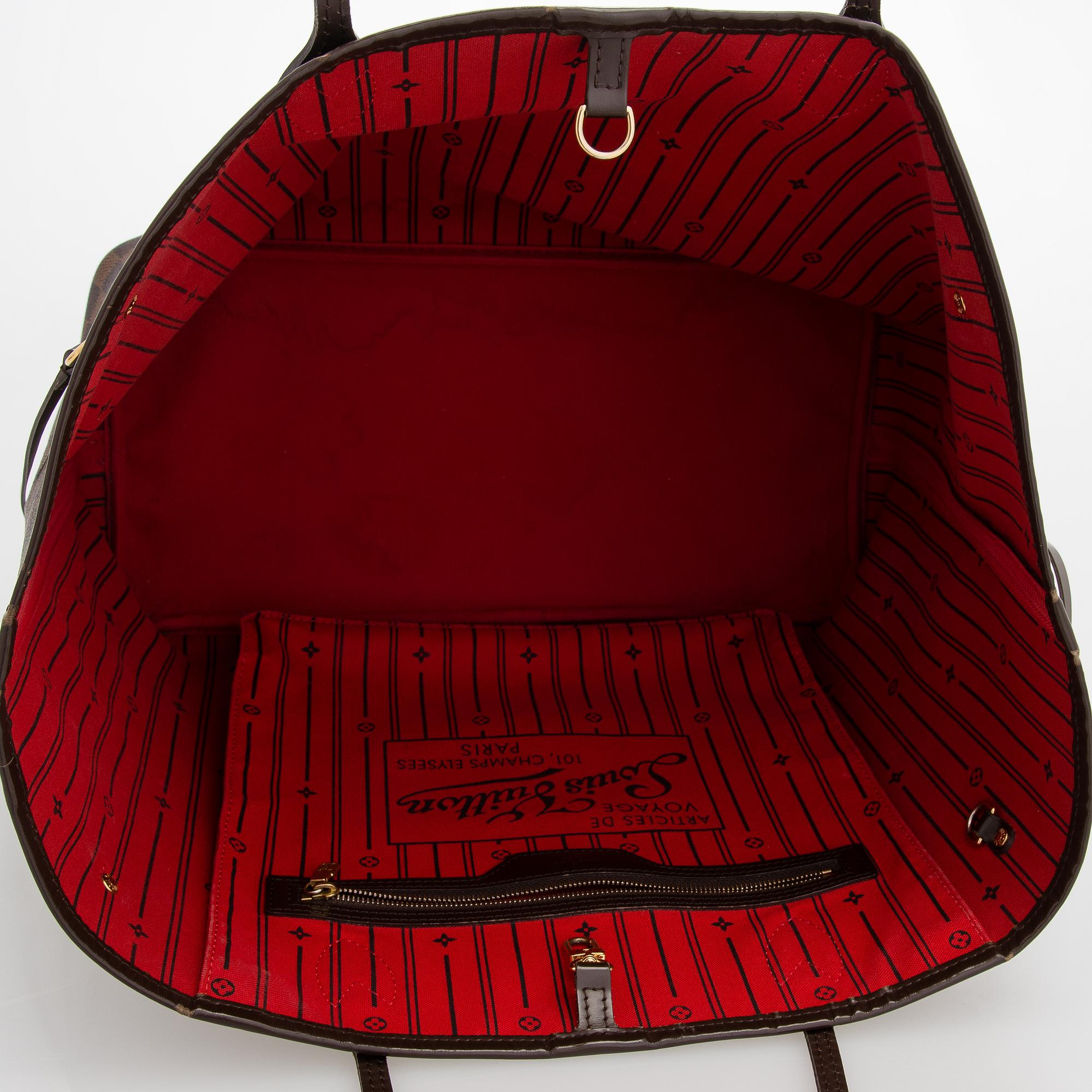 Louis Vuitton, "Neverfull GM" laukku samt pochette.