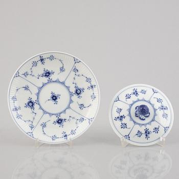 Two 'Blue Fluted' porcelain equelles, Royal Copenhagen, model 764 and 2199, post 1923.