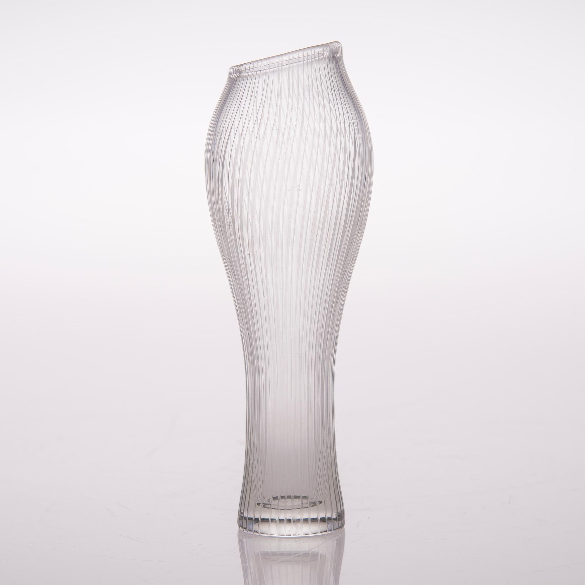 TAPIO WIRKKALA, VAS, glas, "Fölben", signerad Tapio Wirkkala, Iittala.