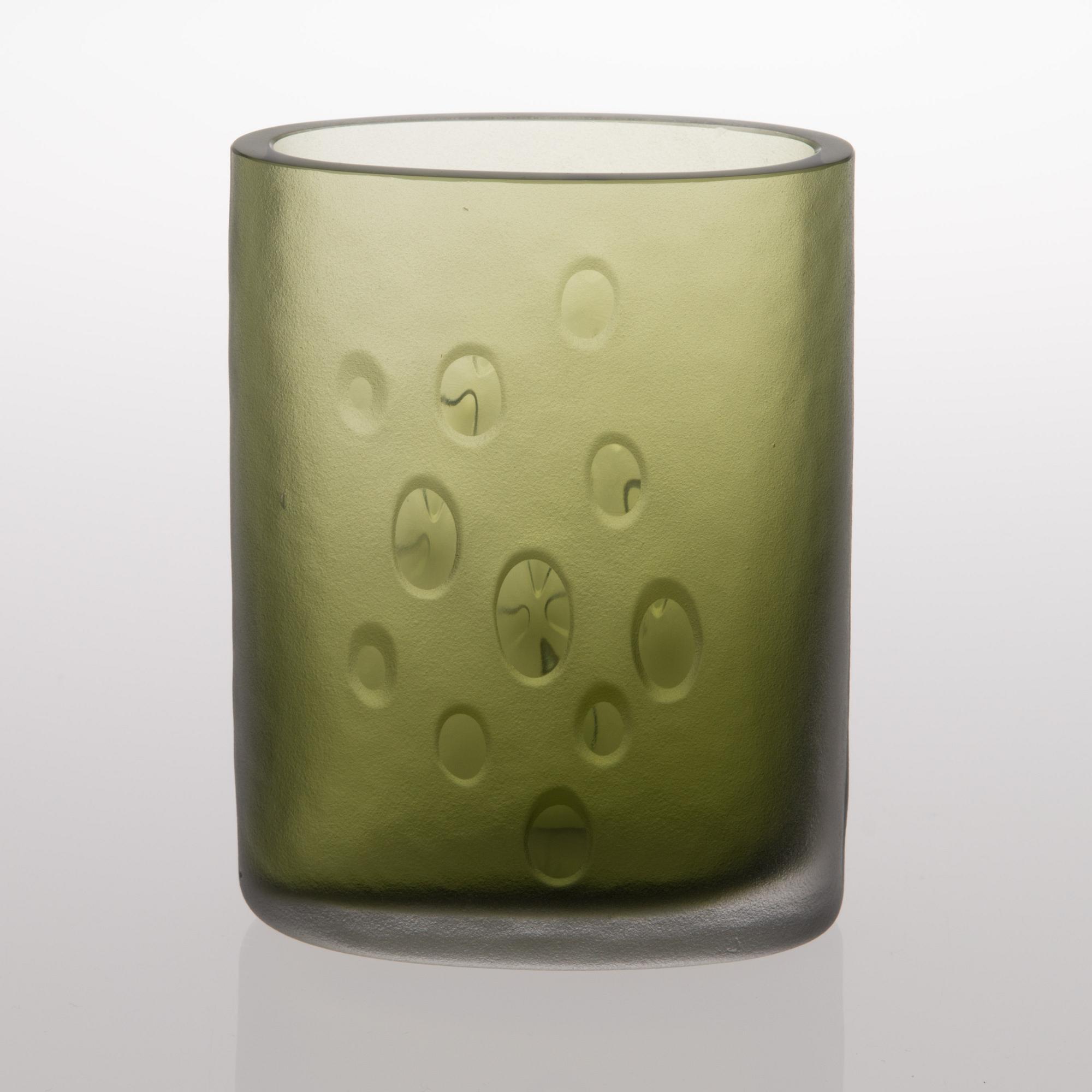 A glass vase signed Tapio Wirkkala.