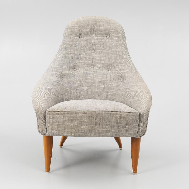 Kerstin Hörlin-Holmquist, a 'Lilla Eva' armchair and a 'Fikonlövet' ottoman, Triva, Nordiska Kompaniet.