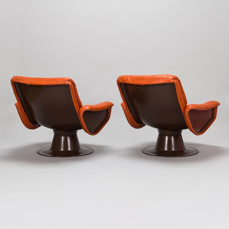 Yrjö Kukkapuro, a pair of 1960's 'Saturnus' armchairs for Haimi.