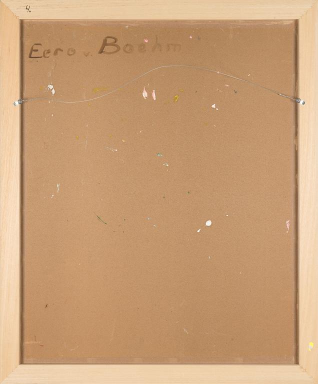 Eero von Boehm, olja på pannå, signerad.