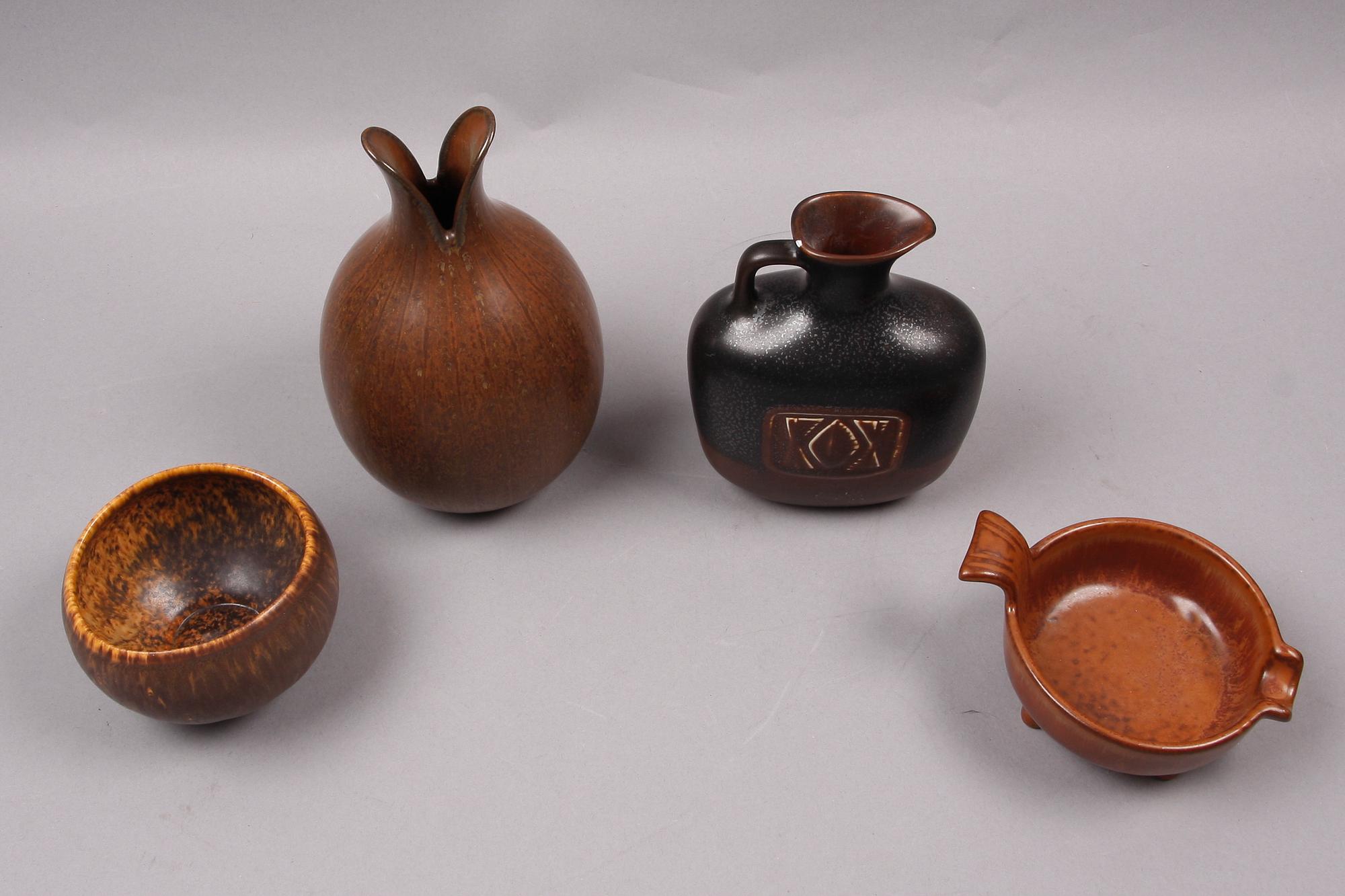 PARTI KERAMIK, 4 delar, Gunnar Nylund, Rörstrand.