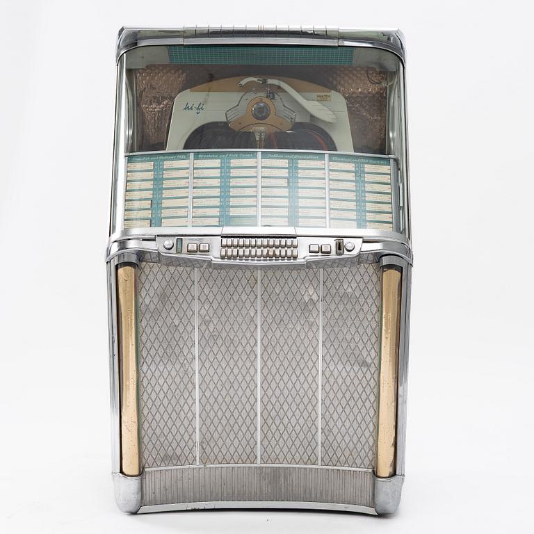 Jukebox, Wurlitzer, modell 2104, Rudolph Wurlitzer Company, North Tonawanda, New York, USA, 1957.