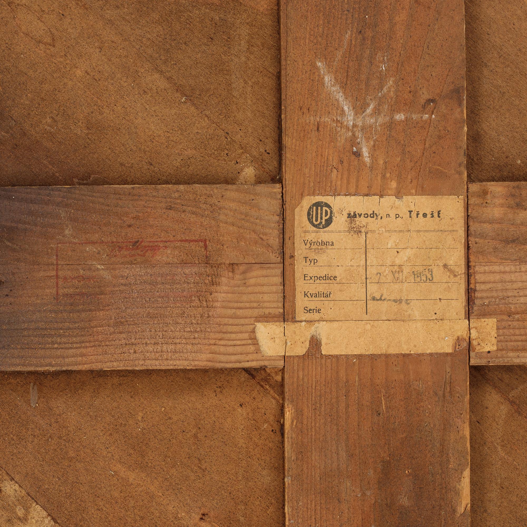 Jindrich Halabala, bord, "Spidertable H259", UP Zavody Brno, 1953.