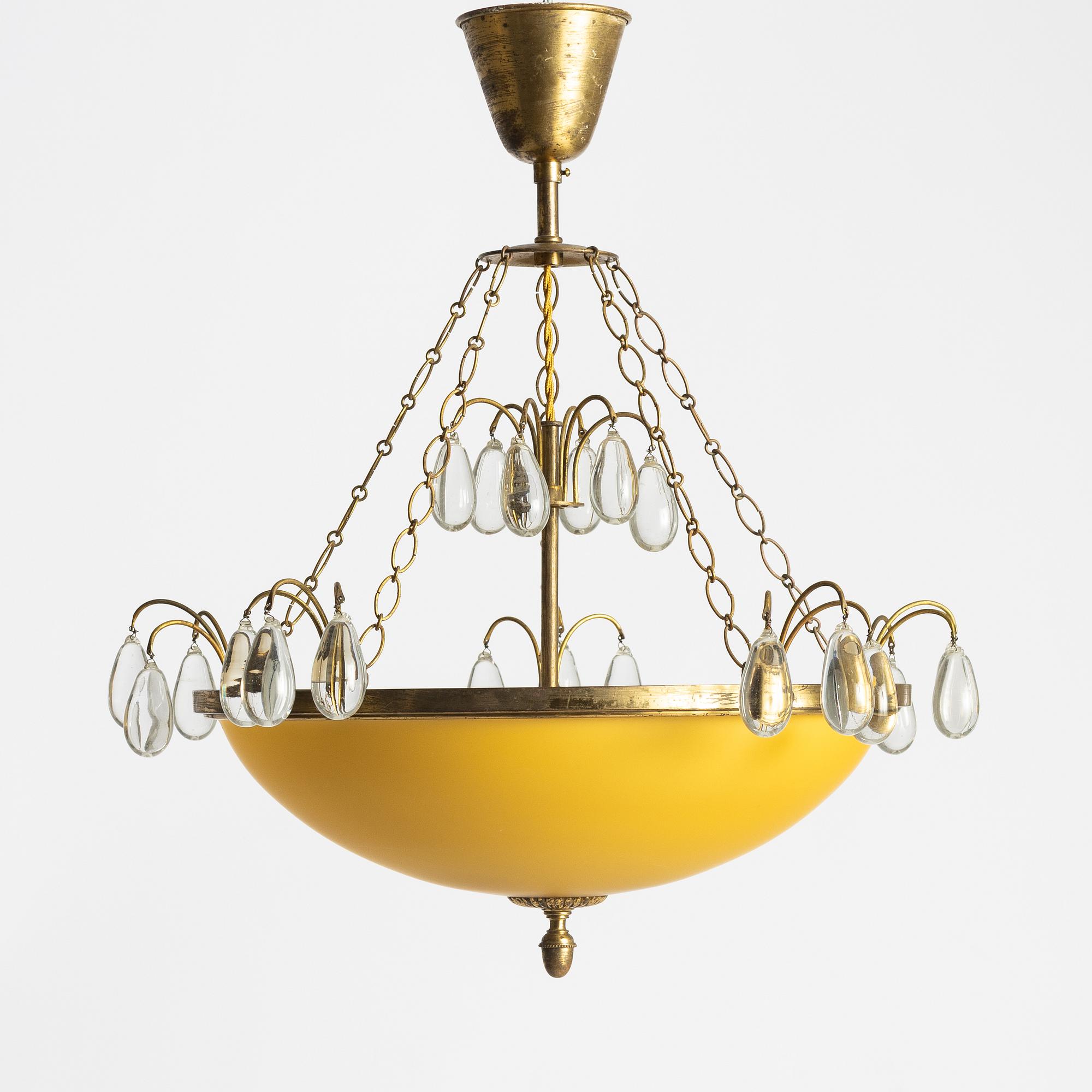 Bertil Brisborg, a ceiling lamp model 32072, Nordiska Kompaniet, 1940s.
