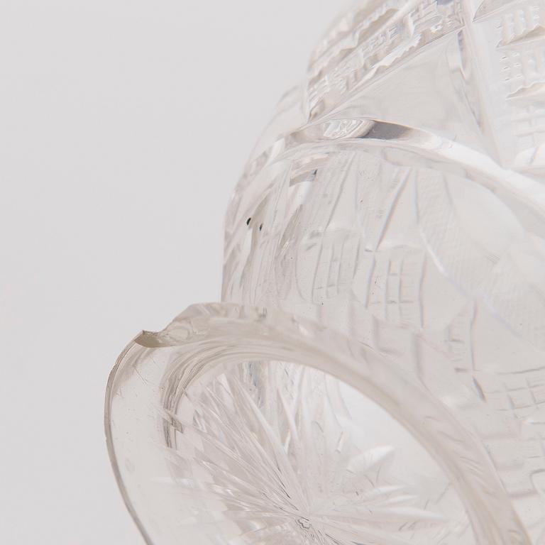 21 Russian glass punch mugs, the late 19th century.