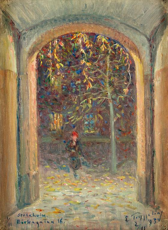 Erik Tryggelin, Höstmotiv från Birkagatan.