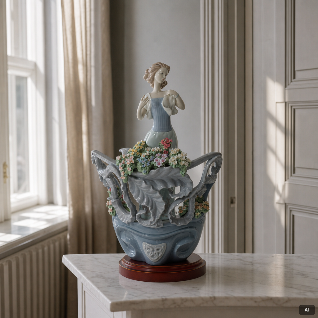 Joan Coderch, figurine, "Love's first light" Lladró, Spain.