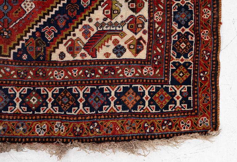 Carpet, Qashqai, antique, approx. 237 x 142 cm.