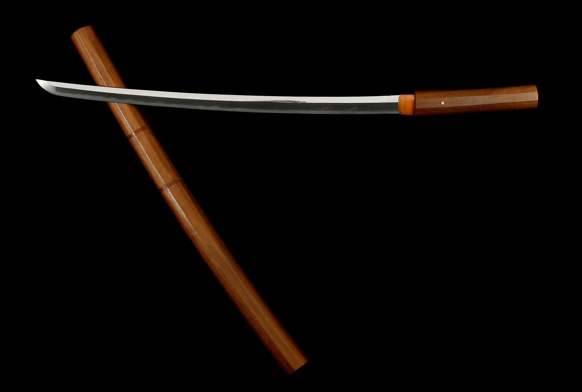 JAPANSKT SVÄRD, stål, sign Tamba no kami yoshimichi, period Edo (1615-1868).