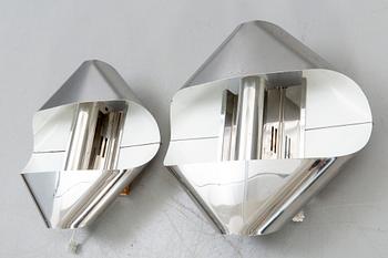 Wall lamps a pair of Guzzini Italy 1970s.