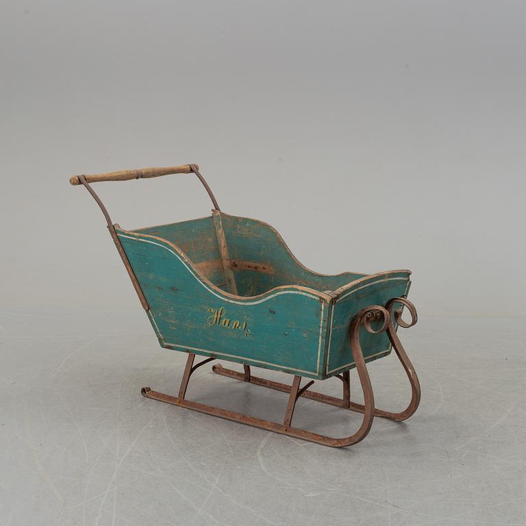 A 19th century children sleigh.