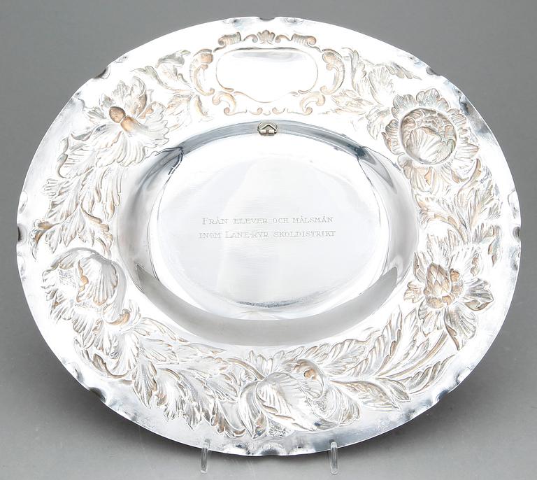 PARTI SILVER, 5 delar, bland annat Guldsmedsaktiebolaget, Stockholm, 1958. Vikt ca 514g.