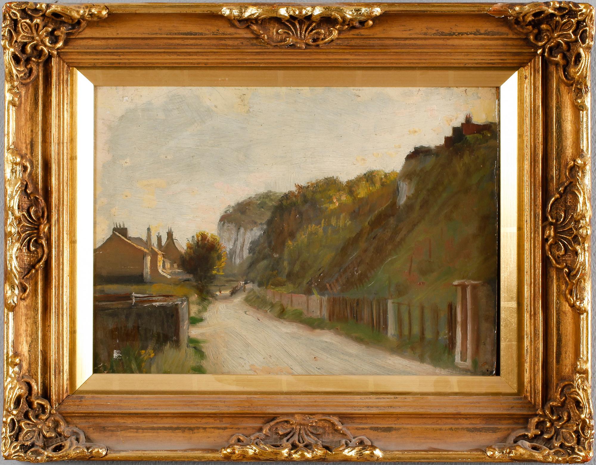 OKÄND KONSTNÄR, olja på pannå, ej signerad, 1800-/1900-tal.