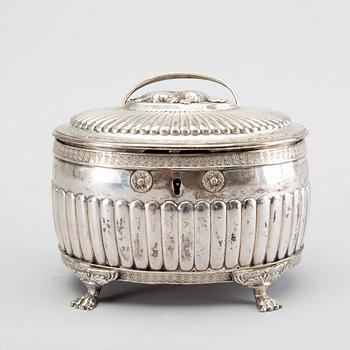 A Swedish 19th century silver sugerbowl mark of G Folcker Stockholm 1828 weight 732 gr.