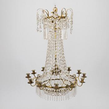 A late 19th-century Gustavian style chandelier.
