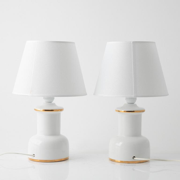Table lamps, a pair, Italy, second half of the 20th century.