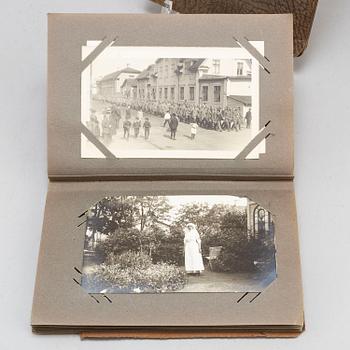 MIA GREEN, photographs from WWI Haparanda in two albums stamped and dated 1915.