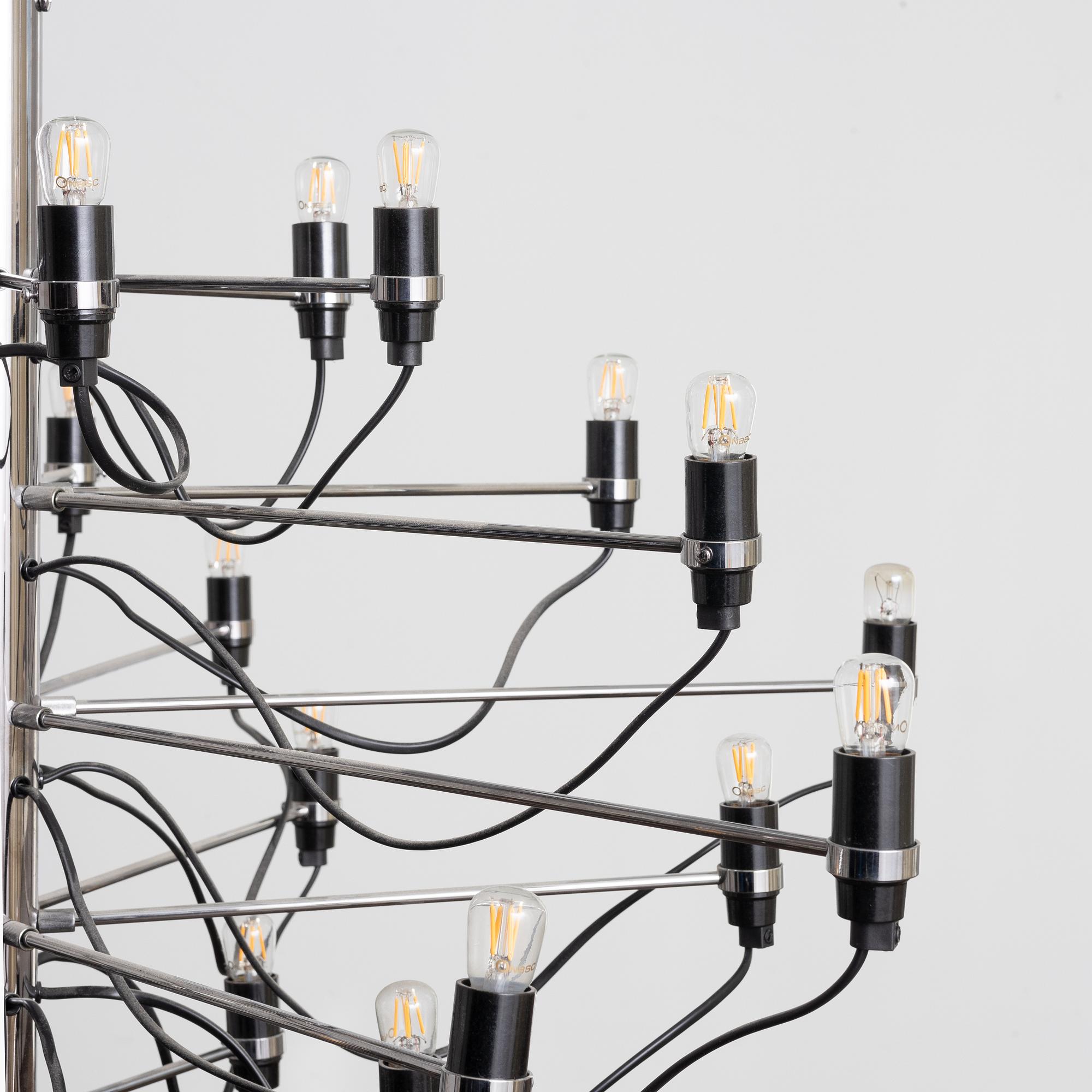 Gino Sarfatti, chandelier, model 2097/30, Flos, Italy.