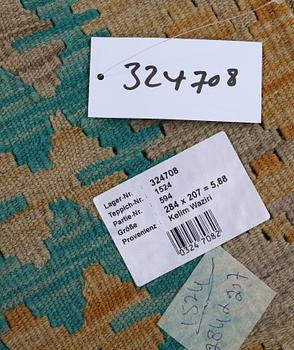 A carpet, kilim, ca 284 x 207 cm.