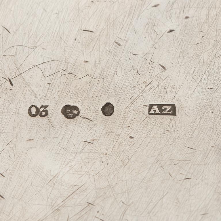 A Swedish silver box, mark of Adolf Zethelius, Stockholm 1820.