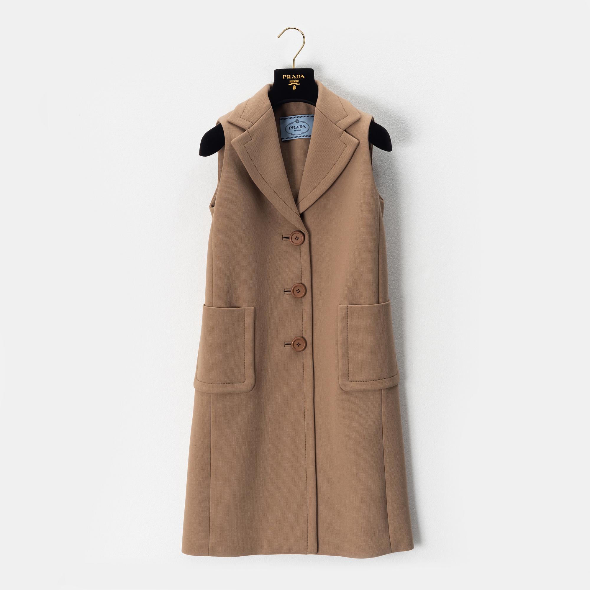 Prada, a wool vest/coat, size 36.