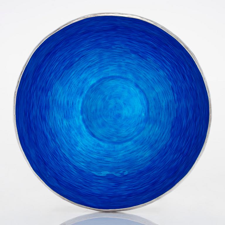 Eva Hidström, skål, sterlingsilver, emalj, Kultakeskus, Tavastehus 1973.