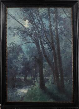 OKÄND KONSTNÄR, olja på duk, signerad, omkring 1900.