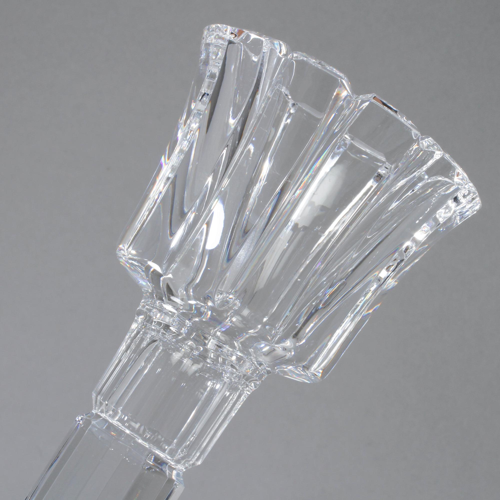 LJUSSTAKAR, 3 st, glas, Gunnar Cyrén, Orrefors, signerade och numrerade, 1900-talets slut.
