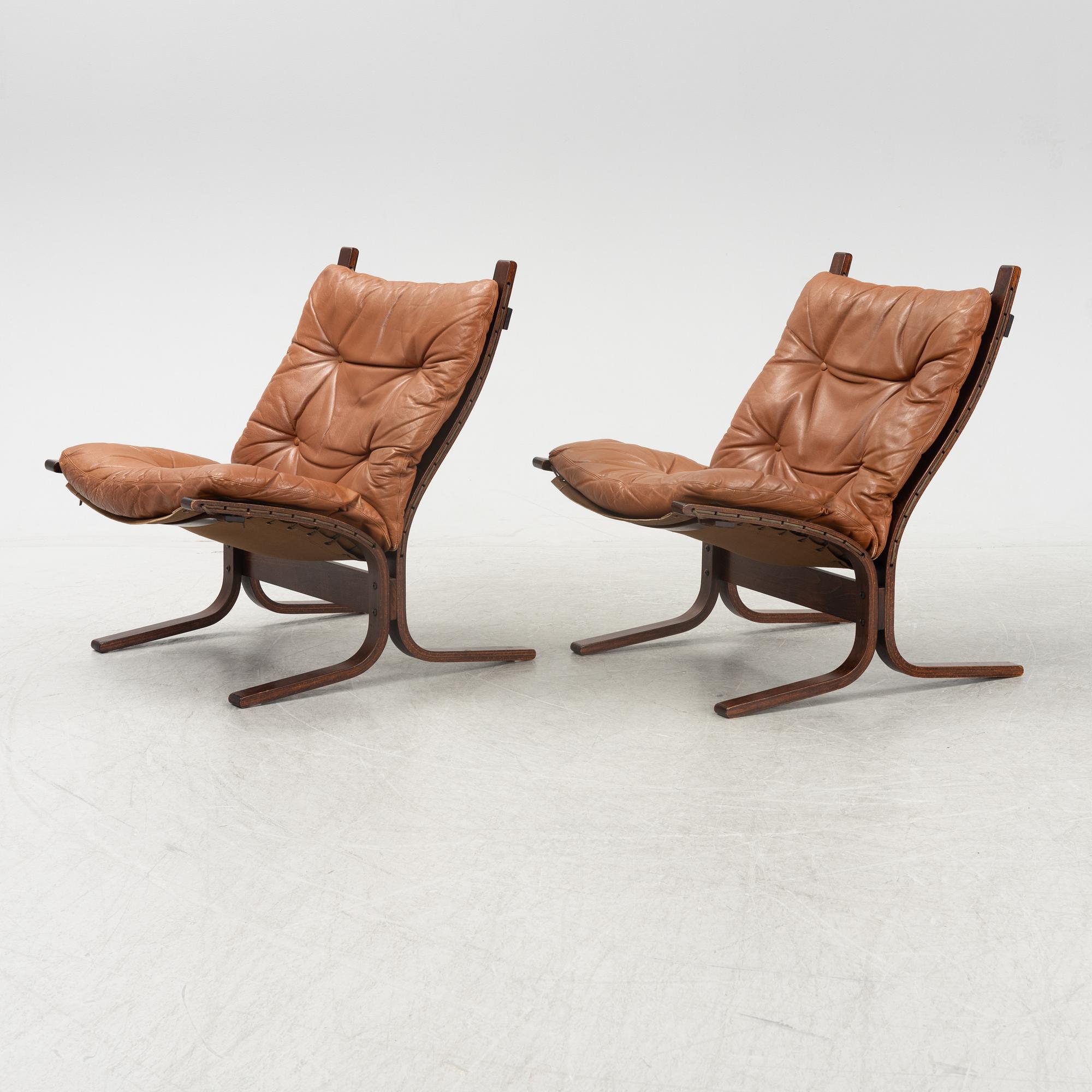 Ingmar Relling, a pair of 'Siesta' easy chairs from Westnofa, Norway, designed 1965.