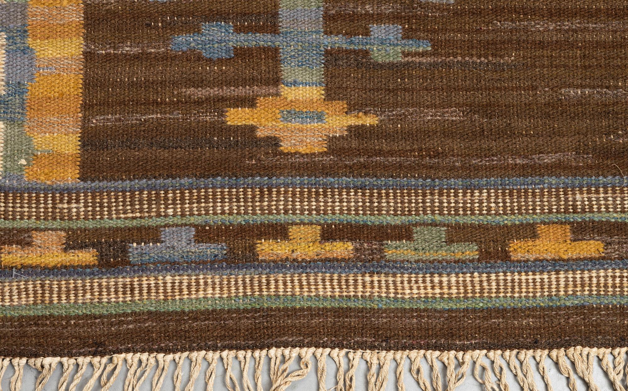 Märta Måås-Fjetterström, a drape, "Lockarp". Flat weave. 244,5 x 150 cm. Signed MMF.