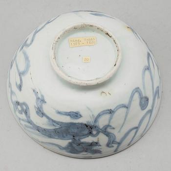 SKÅL, porslin, Kina, Ming Wanli 1500-/1600-tal.