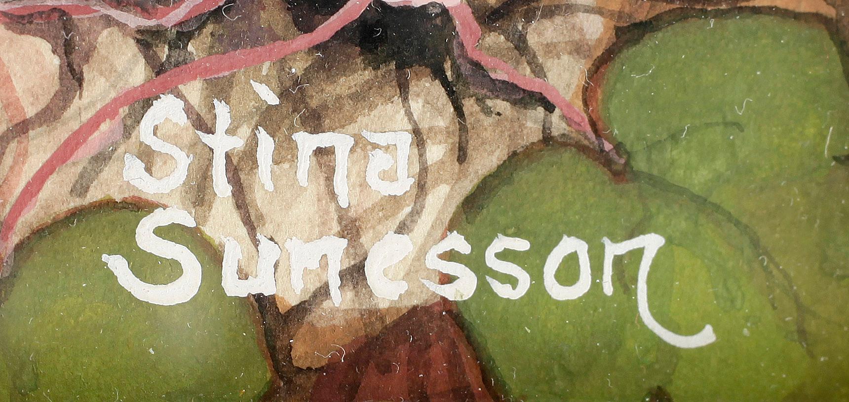 STINA SUNESSON, gouache, signerad.