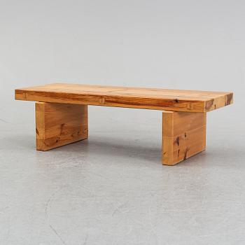 A bench, 'Bamse', designed by Roland Wilhelmsson. Signed and dated Ågesta, 1973.