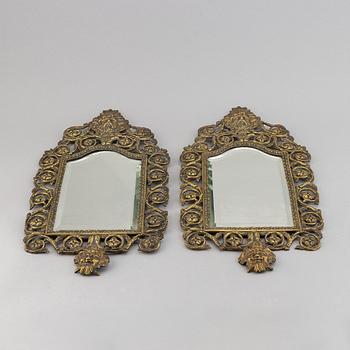 Speglar, ett par, barockstil, 1800-tal.