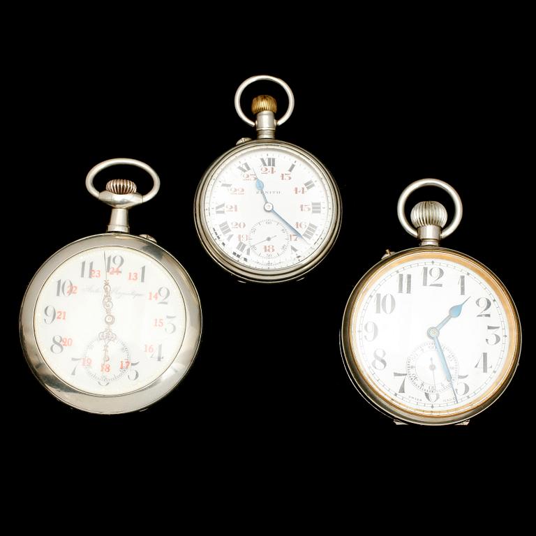 FICKUR, 3 st, nickel, tidigt 1900-tal.