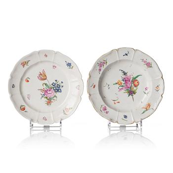 461. A set of two Nymphenburg plates, Germany, 18th century.