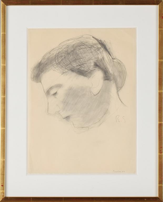 RAGNAR SANDBERG, blyertsteckning, signerad och daterad Torekov - 44.