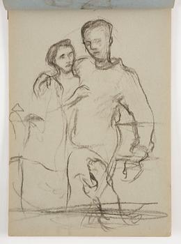 Lotte Laserstein, 3 skissblock med teckningar.