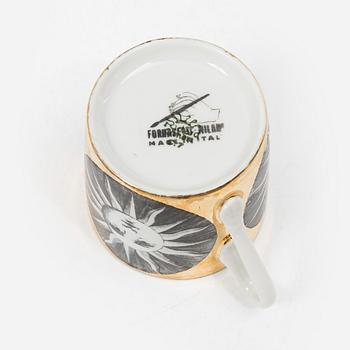 Piero Fornasetti, espressokoppar, 3 st, Fornasetti, Italien.